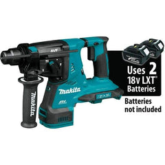 Makita - 36 Volt 1-1/8" SDS Plus Chuck Cordless Rotary Hammer - 5000 BPM, 0 to 980 RPM, Reversible - Americas Tooling