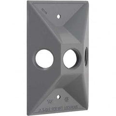 Hubbell-Raco - Weatherproof Box Covers Cover Shape: Rectangle Number of Holes in Outlet: 3 - Americas Tooling