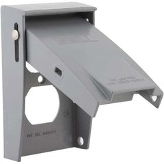 Hubbell-Raco - Weatherproof Box Covers Cover Shape: Rectangle Number of Holes in Outlet: 2 - Americas Tooling