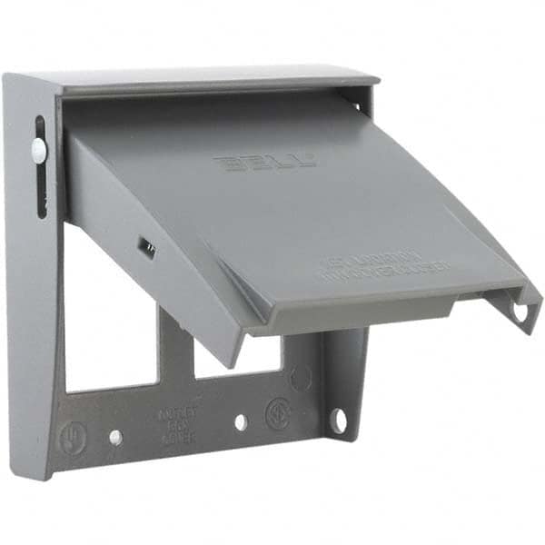 Hubbell-Raco - Weatherproof Box Covers Cover Shape: Rectangle Number of Holes in Outlet: 2 - Americas Tooling