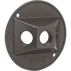 Hubbell-Raco - Weatherproof Box Covers Cover Shape: Round Number of Holes in Outlet: 3 - Americas Tooling