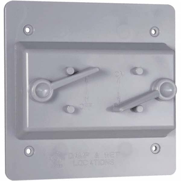 Hubbell-Raco - Weatherproof Box Covers Cover Shape: Rectangle Number of Holes in Outlet: 2 - Americas Tooling