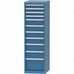 LISTA - 11 Drawer, 45 Compartment Bright Blue Steel Modular Storage Cabinet - Americas Tooling