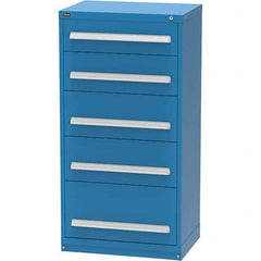 Vidmar - 5 Drawer, 45 Compartment Bright Blue Steel Modular Storage Cabinet - Americas Tooling