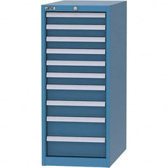 LISTA - 10 Drawer, 45 Compartment Bright Blue Steel Modular Storage Cabinet - Americas Tooling