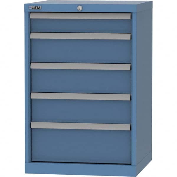 LISTA - 5 Drawer, 84 Compartment Bright Blue Steel Modular Storage Cabinet - Americas Tooling