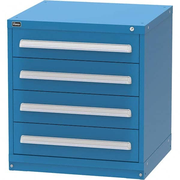 Vidmar - 4 Drawer Bright Blue Steel Modular Storage Cabinet - Americas Tooling