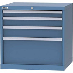 LISTA - 4 Drawer, 45 Compartment Bright Blue Steel Modular Storage Cabinet - Americas Tooling