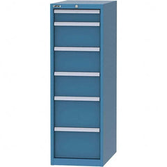 LISTA - 6 Drawer, 45 Compartment Bright Blue Steel Modular Storage Cabinet - Americas Tooling