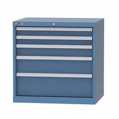 LISTA - 4 Drawer, 124 Compartment Bright Blue Steel Modular Storage Cabinet - Americas Tooling