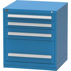 Vidmar - 4 Drawer Bright Blue Steel Modular Storage Cabinet - Americas Tooling