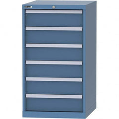 LISTA - 6 Drawer, 99 Compartment Bright Blue Steel Modular Storage Cabinet - Americas Tooling