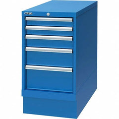 LISTA - 5 Drawer, 24 Compartment Bright Blue Steel Modular Storage Cabinet - Americas Tooling