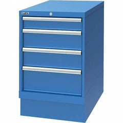 LISTA - 4 Drawer, 29 Compartment Bright Blue Steel Modular Storage Cabinet - Americas Tooling