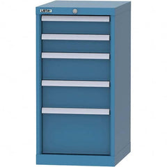 LISTA - 5 Drawer, 216 Compartment Bright Blue Steel Modular Storage Cabinet - Americas Tooling