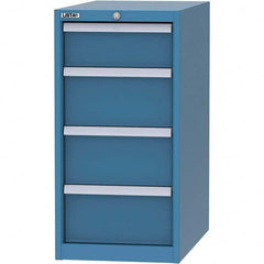 LISTA - 4 Drawer, 45 Compartment Bright Blue Steel Modular Storage Cabinet - Americas Tooling