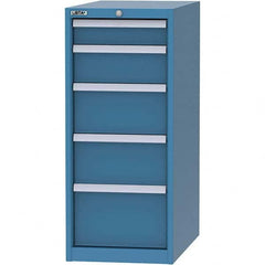 LISTA - 5 Drawer, 45 Compartment Bright Blue Steel Modular Storage Cabinet - Americas Tooling