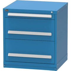 Vidmar - 3 Drawer, 344 Compartment Bright Blue Steel Modular Storage Cabinet - Americas Tooling