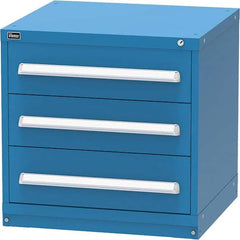 Vidmar - 3 Drawer Bright Blue Steel Modular Storage Cabinet - Americas Tooling