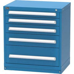 Vidmar - 5 Drawer, 45 Compartment Bright Blue Steel Modular Storage Cabinet - Americas Tooling