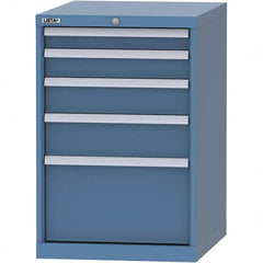 LISTA - 4 Drawer, 99 Compartment Bright Blue Steel Modular Storage Cabinet - Americas Tooling