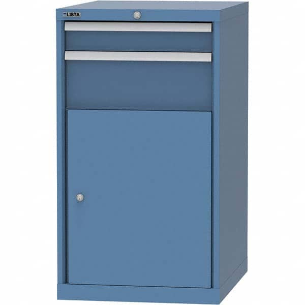 LISTA - 4 Drawer, 99 Compartment Bright Blue Steel Modular Storage Cabinet - Americas Tooling