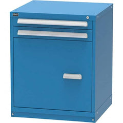 Vidmar - 2 Drawer Bright Blue Steel Modular Storage Cabinet - Americas Tooling