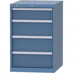 LISTA - 4 Drawer, 99 Compartment Bright Blue Steel Modular Storage Cabinet - Americas Tooling