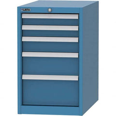 LISTA - 5 Drawer, 45 Compartment Bright Blue Steel Modular Storage Cabinet - Americas Tooling