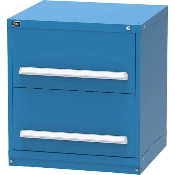 Vidmar - 2 Drawer, 344 Compartment Bright Blue Steel Modular Storage Cabinet - Americas Tooling