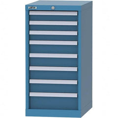 LISTA - 8 Drawer, 216 Compartment Bright Blue Steel Modular Storage Cabinet - Americas Tooling