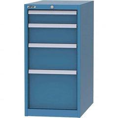 LISTA - 3 Drawer, 45 Compartment Bright Blue Steel Modular Storage Cabinet - Americas Tooling