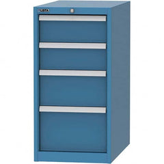 LISTA - 4 Drawer, 45 Compartment Bright Blue Steel Modular Storage Cabinet - Americas Tooling