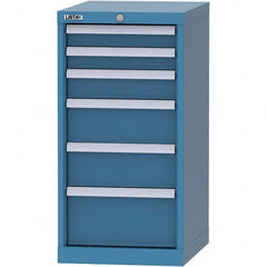 LISTA - 6 Drawer, 216 Compartment Bright Blue Steel Modular Storage Cabinet - Americas Tooling