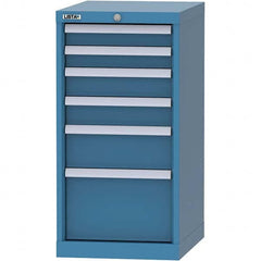 LISTA - 6 Drawer, 216 Compartment Bright Blue Steel Modular Storage Cabinet - Americas Tooling