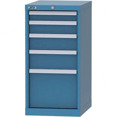 LISTA - 5 Drawer, 216 Compartment Bright Blue Steel Modular Storage Cabinet - Americas Tooling