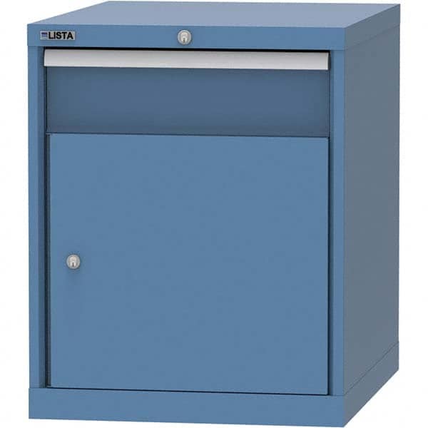 LISTA - 1 Drawer, 99 Compartment Bright Blue Steel Modular Storage Cabinet - Americas Tooling