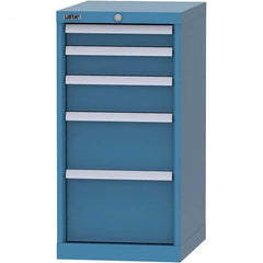 LISTA - 5 Drawer, 216 Compartment Bright Blue Steel Modular Storage Cabinet - Americas Tooling