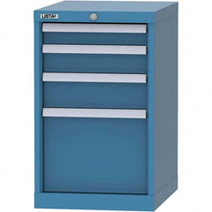 LISTA - 4 Drawer, 216 Compartment Bright Blue Steel Modular Storage Cabinet - Americas Tooling