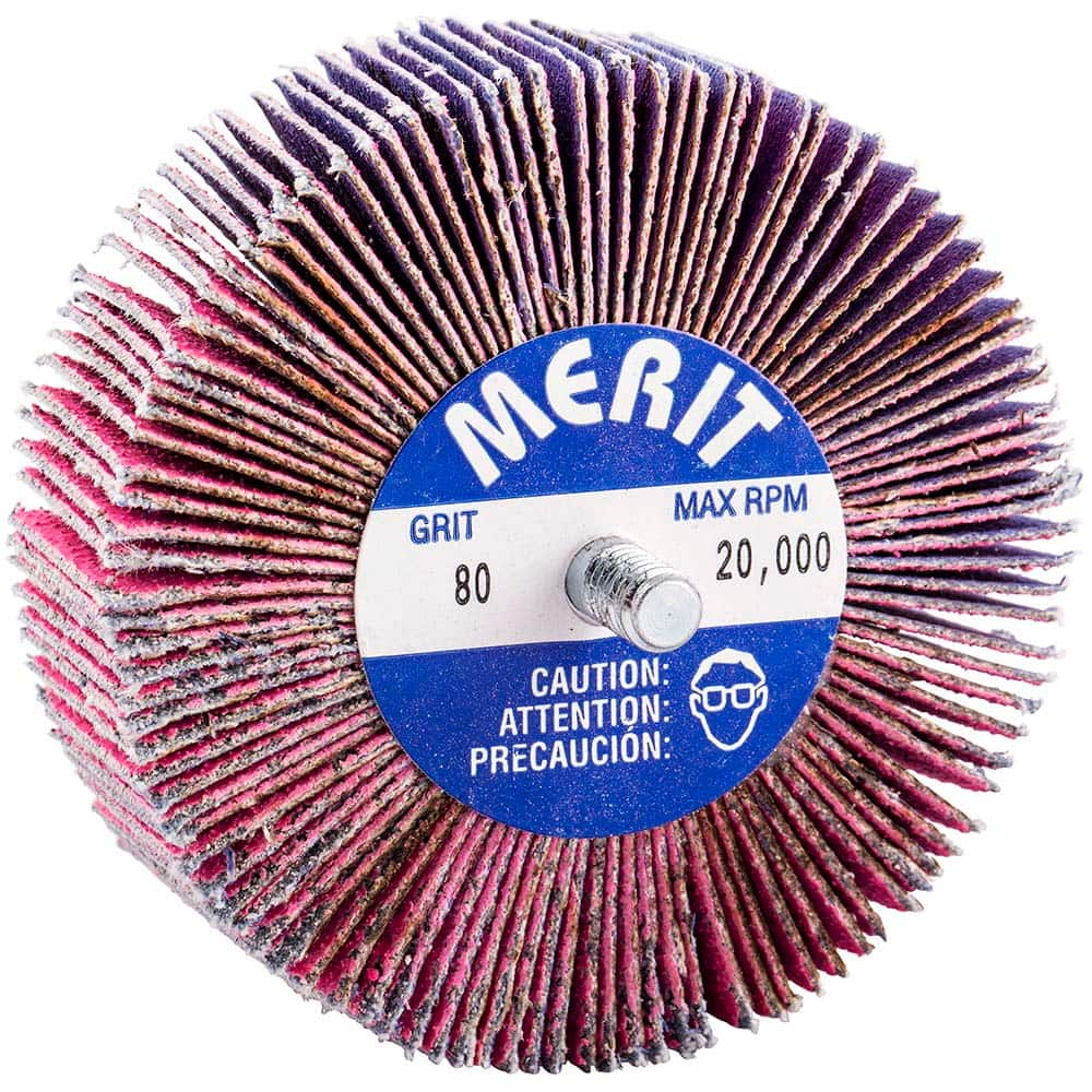 Merit Abrasives - 3 x 1" 80 Grit Ceramic Alumina Unmounted Flap Wheel - Americas Tooling