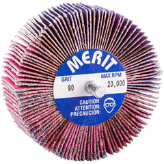 Merit Abrasives - 3 x 1" 80 Grit Ceramic Alumina Unmounted Flap Wheel - Americas Tooling