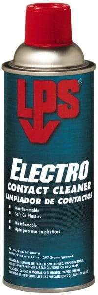 LPS - 14 Ounce Aerosol Contact Cleaner - 22 kV Dielectric Strength, Nonflammable, Plastic Safe - Americas Tooling