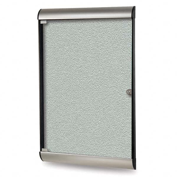 Ghent - Cork Bulletin Boards Style: Enclosed Bulletin Board Color: Silver - Americas Tooling