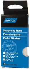 Norton - 4" Long x 2" Wide x 3/8" Thick, Novaculite Sharpening Stone - Rectangle, Ultra Fine Grade - Americas Tooling