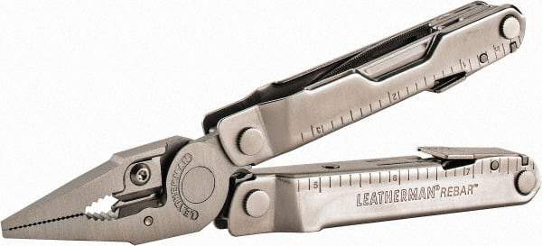 Leatherman - 17 Piece, Multi-Tool Set - Gray, 6-1/4" OAL, 4" Closed Length - Americas Tooling