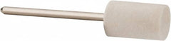 Value Collection - 3/8" Diam, 3/32" Shank Diam, Cylinder Shaped Mounted Bob - Hard Density, 5/8" Head Length, 2" Shank Length, Wool Felt - Americas Tooling