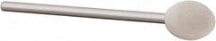 Value Collection - 5/16" Diam, 3/32" Shank Diam, Ball Shaped Mounted Bob - Hard Density, 3/8" Head Length, 2" Shank Length, Wool Felt - Americas Tooling