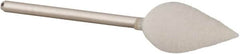 Value Collection - 3/8" Diam, 3/32" Shank Diam, Flame Shaped Mounted Bob - Hard Density, 3/4" Head Length, 2" Shank Length, Wool Felt - Americas Tooling