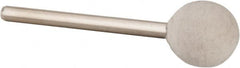 Value Collection - 1/2" Diam, 1/8" Shank Diam, Ball Shaped Mounted Bob - Rock Hard Density, 1/2" Head Length, 2" Shank Length, Wool Felt - Americas Tooling