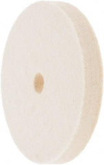 Value Collection - 4" Diam x 1/2" Thick Unmounted Buffing Wheel - 1 Ply, Polishing Wheel, 1/2" Arbor Hole, Medium Density - Americas Tooling